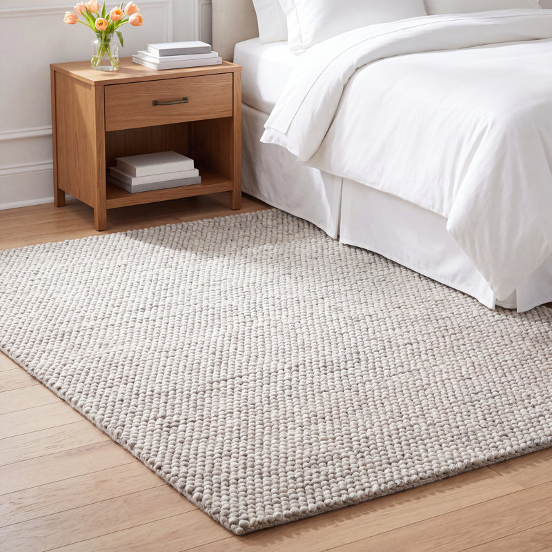 Elle Handmade Silver Rug, Rectangle 10' x 14'