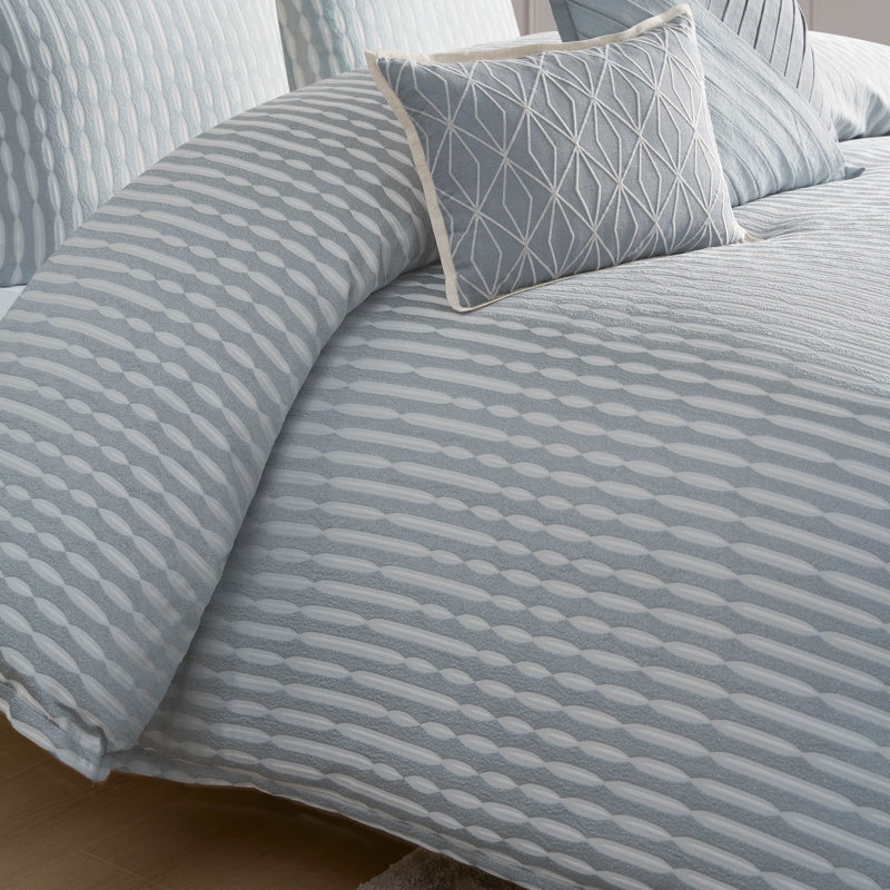 Ensemble d'édredon pour grand lit 3 pièces Aretha Blue Moon, Édredon pour grand lit + 2 taies décoratives