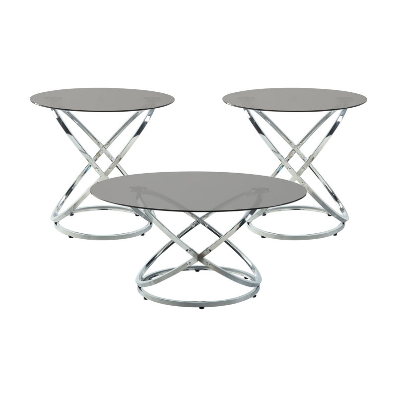 Ensemble de tables d'appoint 3 pièces Modern Luxury