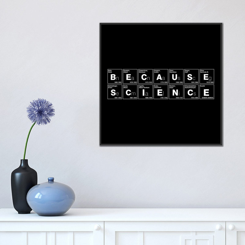 «Parce que la science» par Vincent Carrozza - Reproduction de giclée sur toile tendue, H 18 po x l 18 po x P 1,5 po