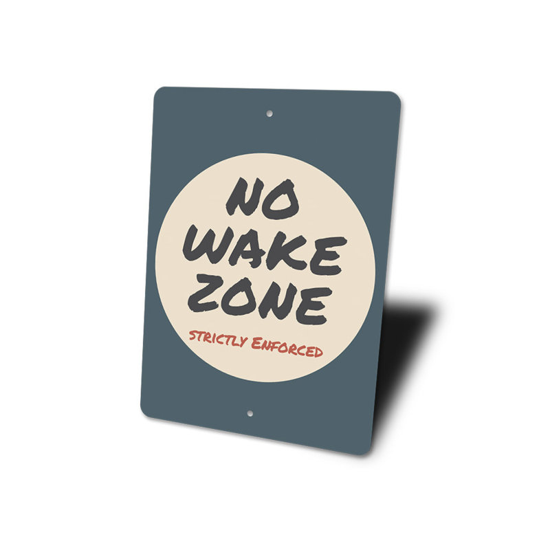 Panneau en aluminium No Wake Zone, H 18 po x l 12 po x P 0,06 po