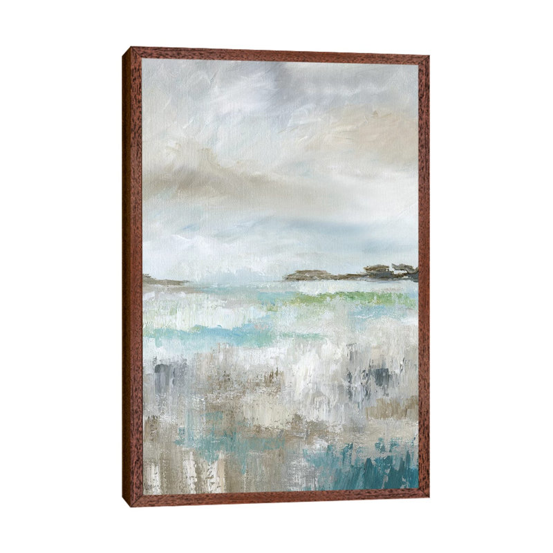 Soft Vista I by Nan - Painting on Canvas, 66.04 cm H x 45.72 cm W, Classic Brown Wood Framed