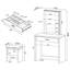 Ensemble coiffeuse avec tabouret relevable Harvey