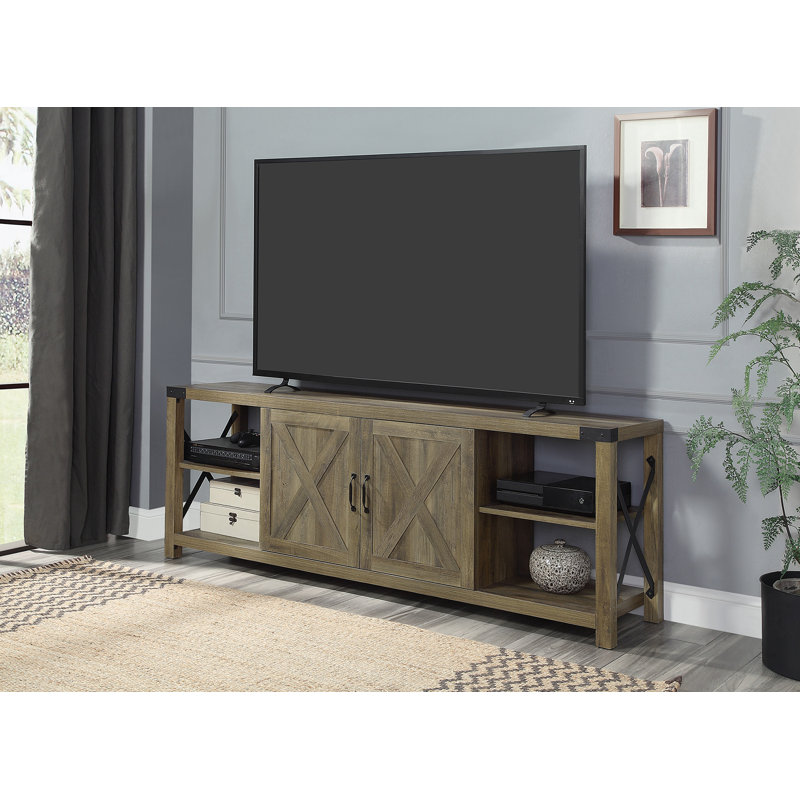Meuble télé rectangulaire en chêne rustique Jazirah