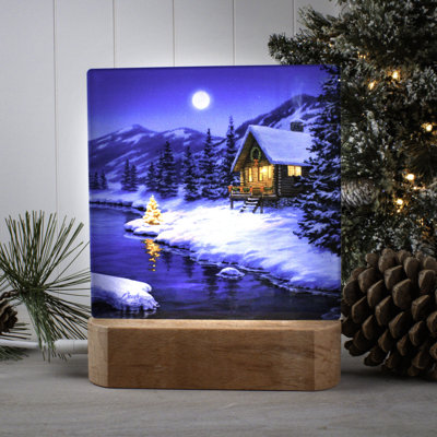 Christmas Cabin Night Light