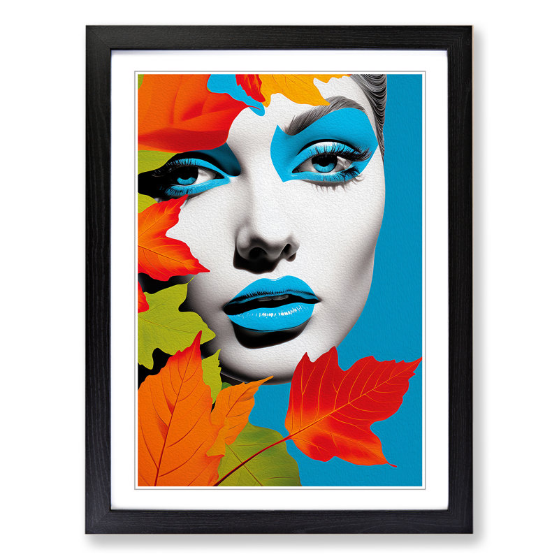 Ivy Leaf Pop - Framed Print, 34cm H x 25cm W x 2cm D, Black Framed