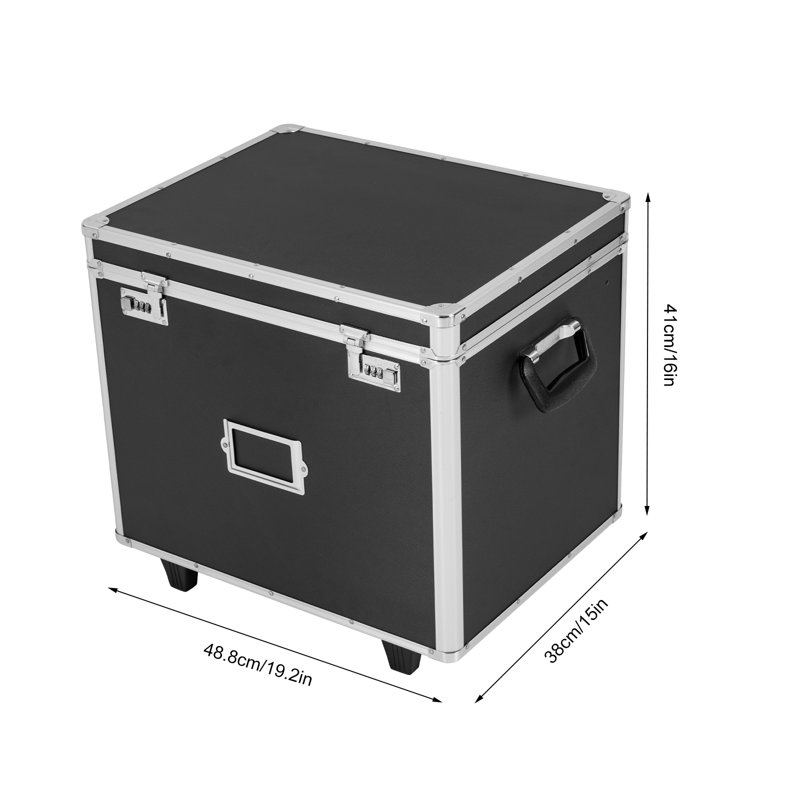 Lockable File Organizer Storage Box With Wheels