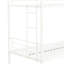 Lit superposé en métal blanc - choix de chambre à coucher moderne, configuration simple pour lit simple, construction en acier durable et stable, zone silencieuse, capacité de charge élevée, escalier sécuritaire-517134331