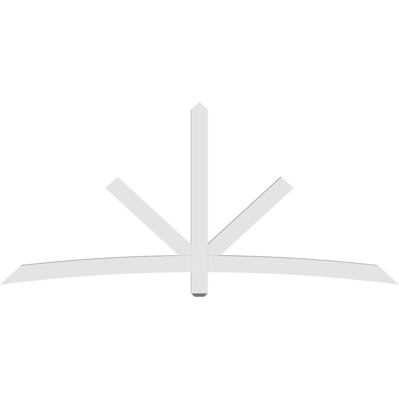 Support de pignon Alberta Alberta, H 44 po x l 96 po (pas: 11/12), P 2 po x F 4 po, PVC