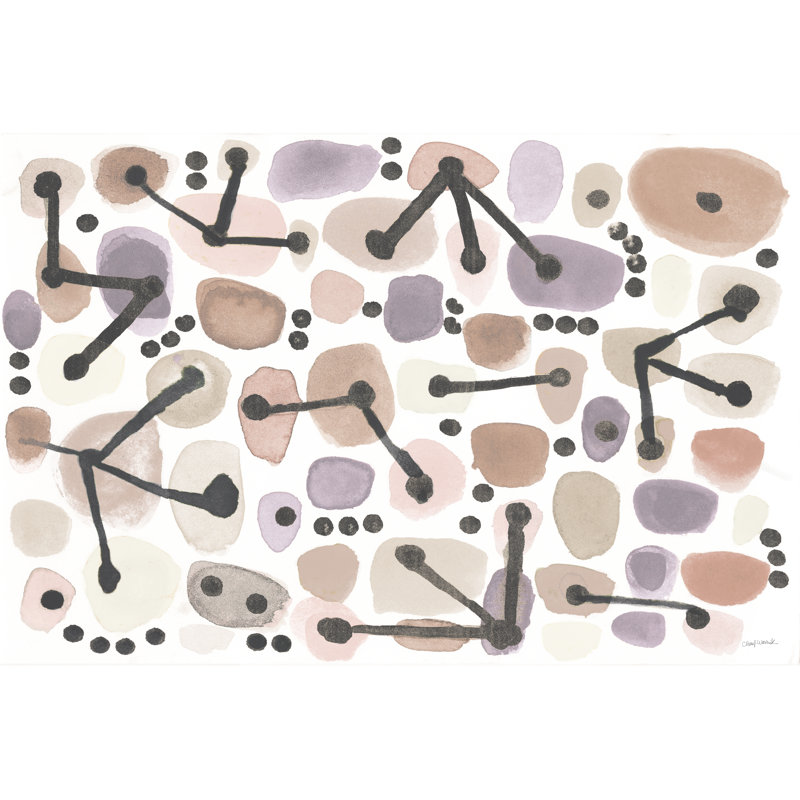 Mid Century I Blush by Cheryl Warrick - Wrapped Canvas Painting, 30cm H x 46cm W
