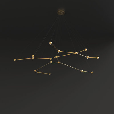 18 - Light Unique Geometric Chandelier