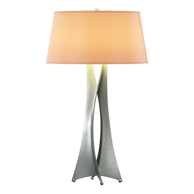 Moreau 33.4" Table Lamp, Natural Anna, Vintage Platinum