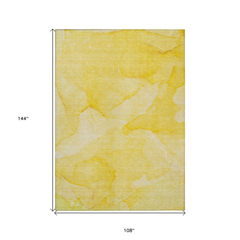 Tapis extérieur lavable antidérapant doré 9 pi x 12 pi