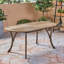 Table de patio 70 po en bois pour manger - option gracieuse de mobilier de salle à manger gris