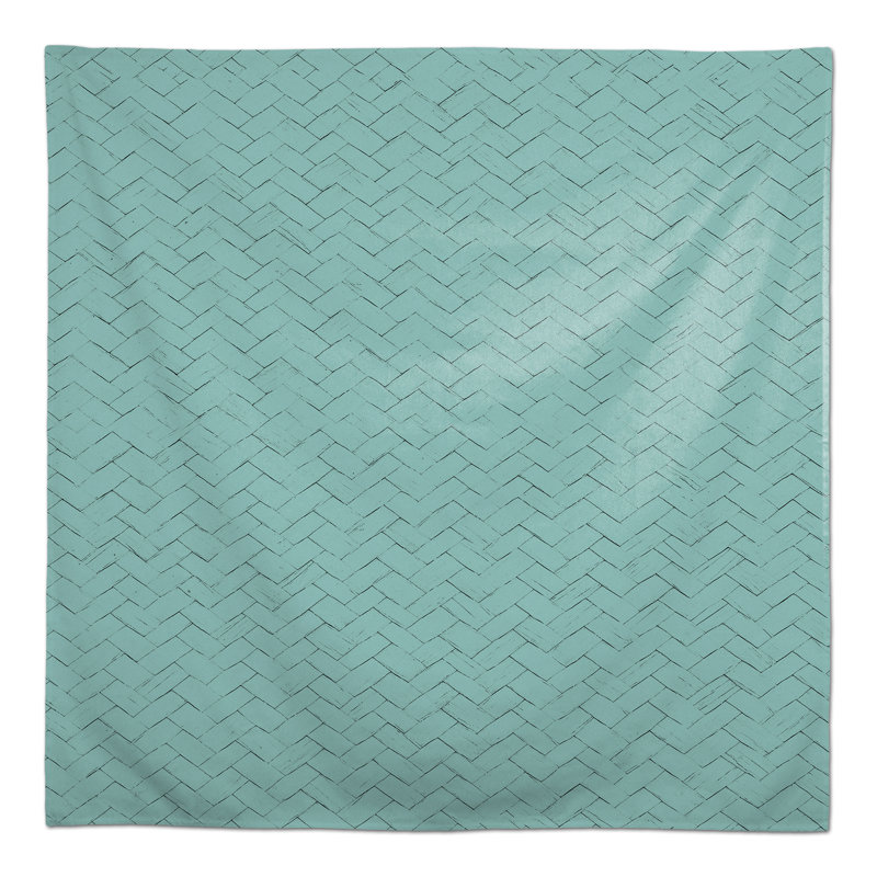 Woven Texture Gray 2 Tablecloth, Teal