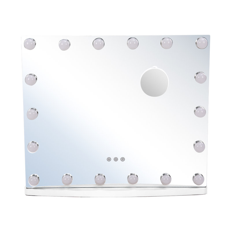 Metal Rectangle Floor Mirror, White