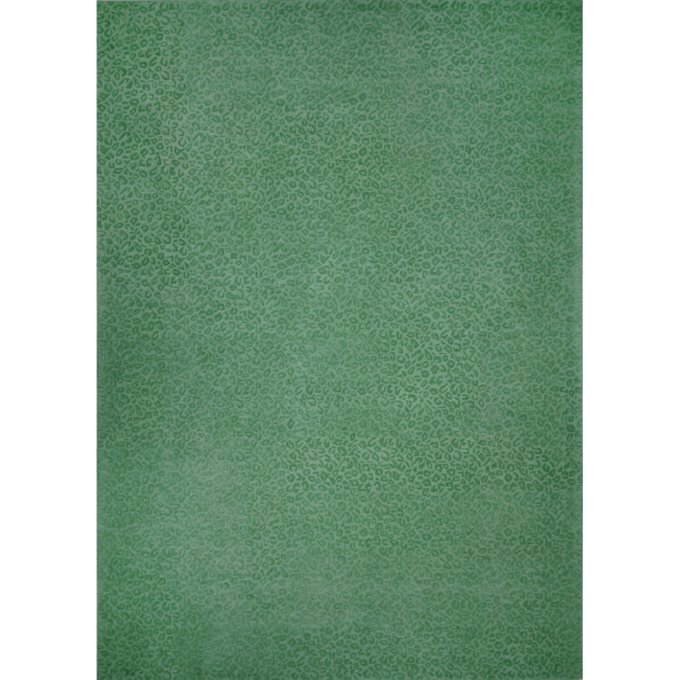 Leopardess Jade Green Hand-Tufted Responsible Wool Rug