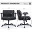 Chaise de bureau 2 pièces en velours avec accoudoirs réglables-384712074