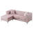 Ettinger Velvet L-Shaped Sectional Reversible-61068426