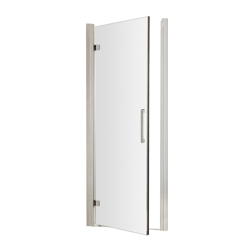 Apex Pivot Semi-Frameless Shower Door with Clear Glass, 190cm H x 70cm W