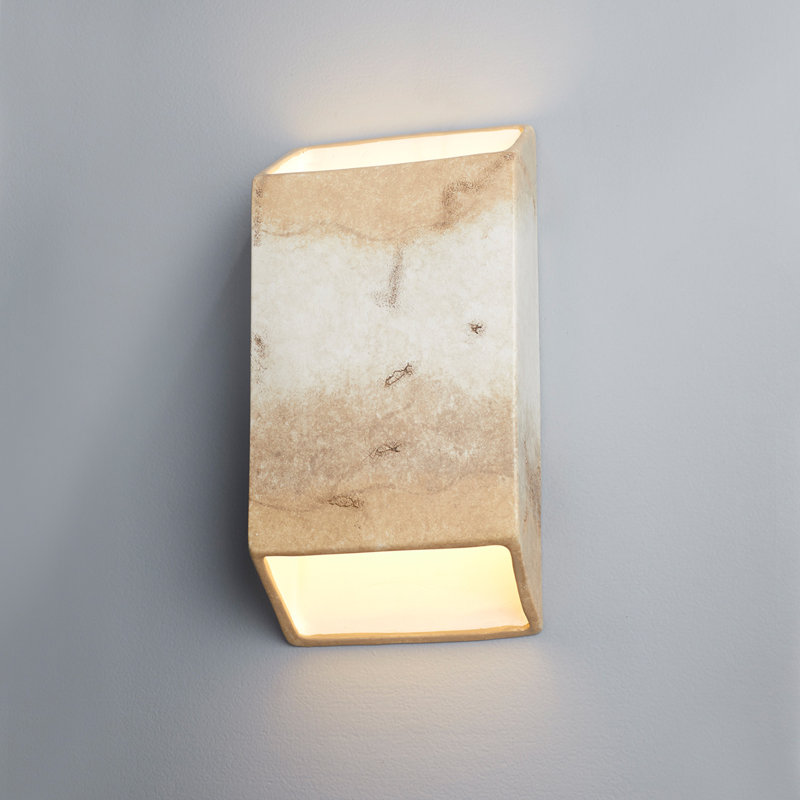 Charlottee Ceramic LED Wall Light, Greco Travertine
