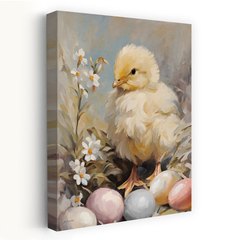 Henrietta - Art contemporain, oiseaux, faune, H 16 po x l 24 po
