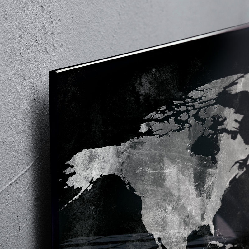 Artverum Wall Mounted Magnetic Unframed Glass Board, 55cm H x 130cm W x 130cm L