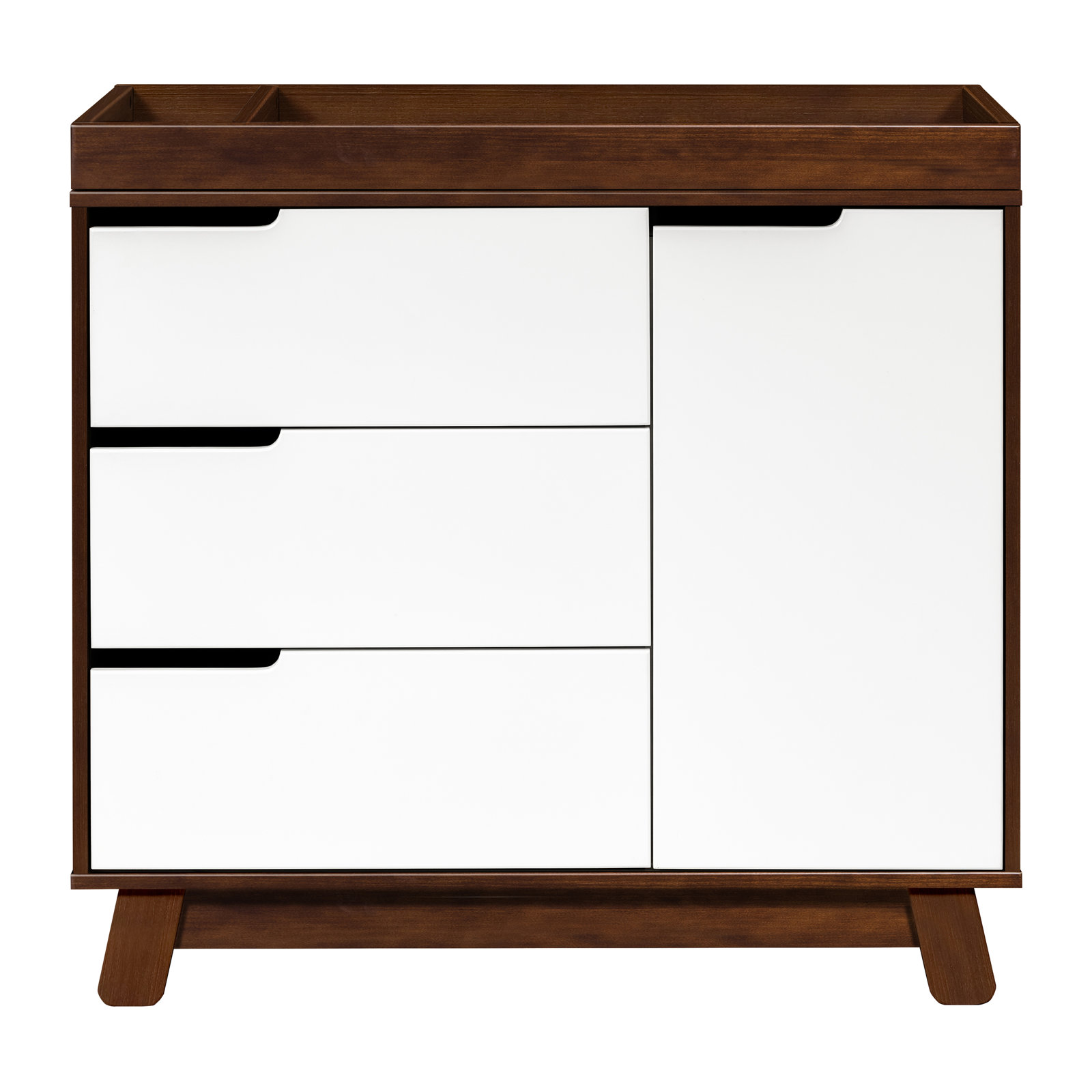 Hudson 3-Drawer Changer Dresser with Removable Tray , Espresso/White