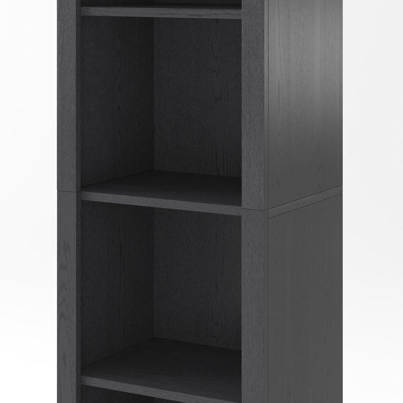 Étagère ouverte à 4 niveaux en forme d'arche, étagère de rangement autoportante en MDF imitation bois avec trousse anti-basculement pour chambre, bureau ou salle de bain
