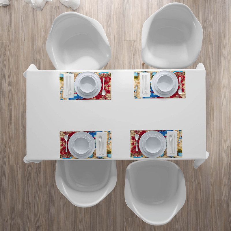 Polyester Floral Rectangle Placemat