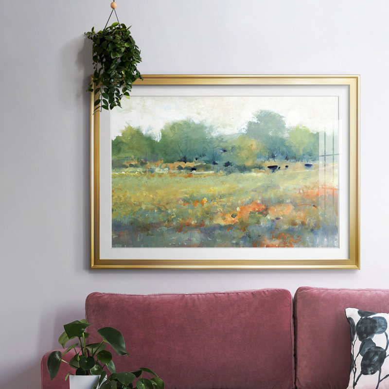 «Urban Land II», reproduction d'art sur papier, H 27 po x l 39 po x P 1,5 po, Or
