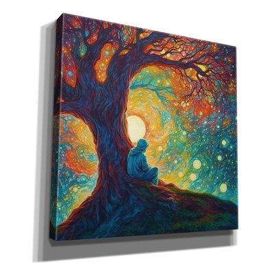 Red Barrel Studio® 'Mystical Psychedelic Oasis' by The Golden Valley Canvas Wall Art