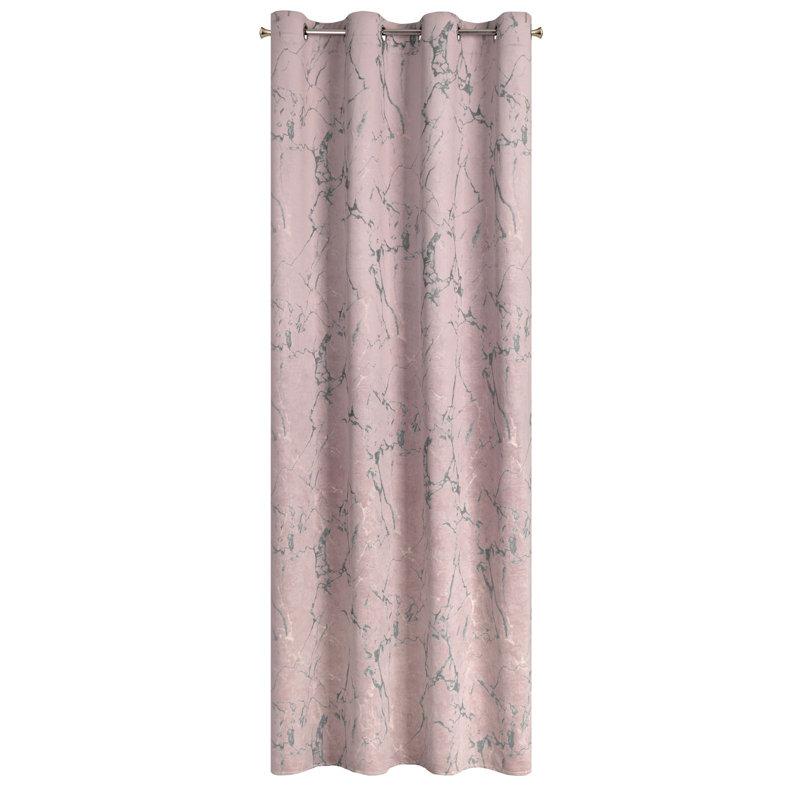 Adarian Blackout Curtains Single Panel, Rose