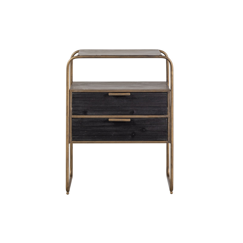 45cm W Iron Bedside Table