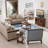 Rustic Solid Wood Slate Coffee Table-29908623