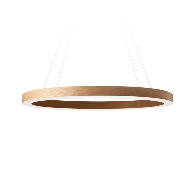 Oh! Line 1 - Light LED Pendant, 2" H x 31.5" W x 31.5" D, Natural Cherry
