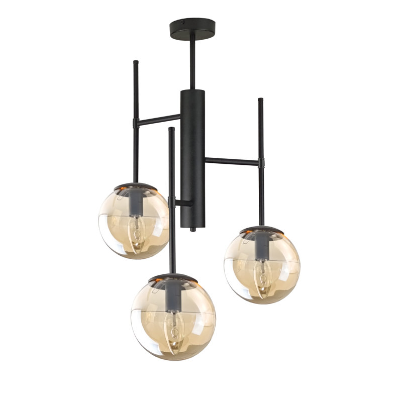 Apollo 3-light Flush Mount, Brown