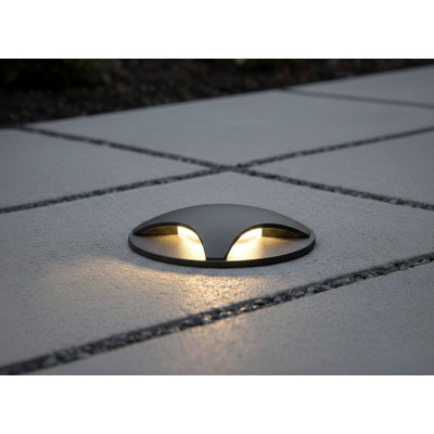 Graphite Integrated LED Metal Well Light
