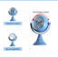 Analog Battery Tabletop Clock Blue