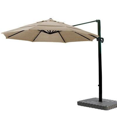 Carlisle 132'' Cantilever Sunbrella® Umbrella with Crank Lift , Counter Weights Included