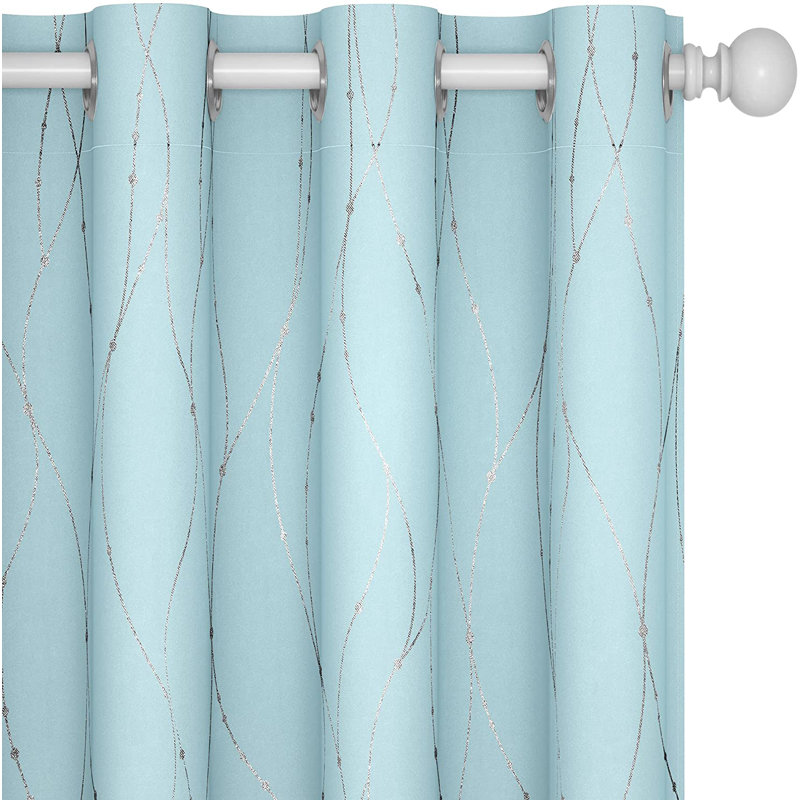 Blackout Curtain, 168cm W x 138cm D, Baby Blue