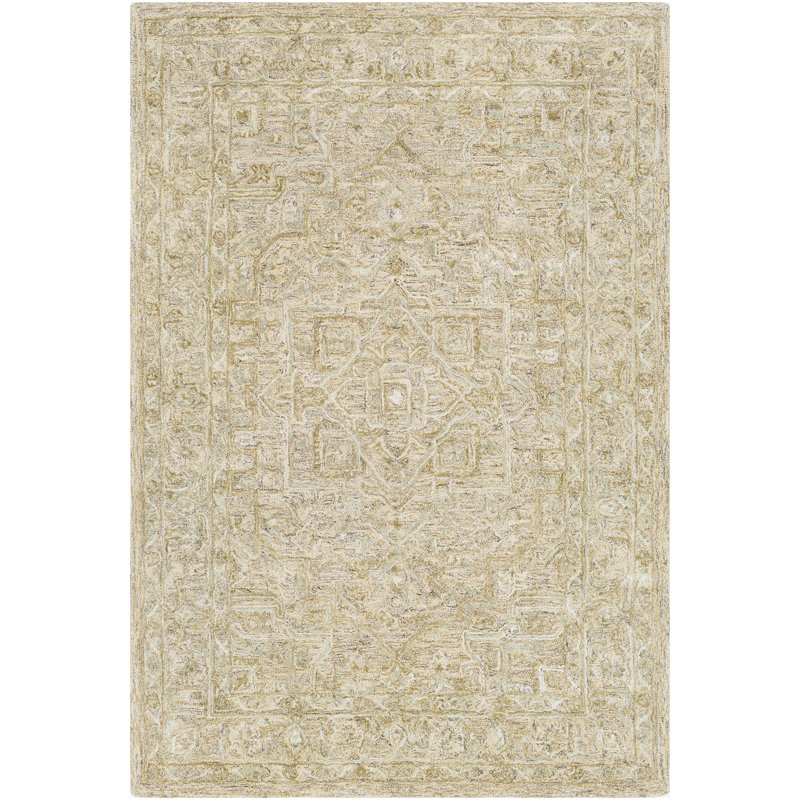Tapis oriental brun clair / crème / noir touffeté à la main Oriental, Rectangle 5 pi x 7 pi 6 po