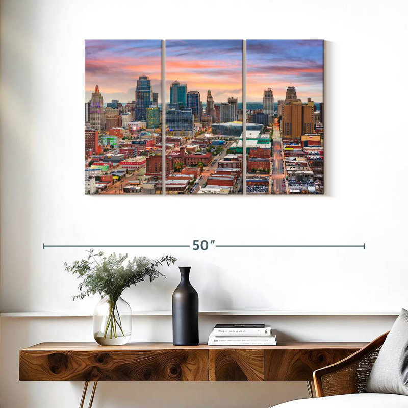 Kansas Cityscape, H 24 po x l 38 po