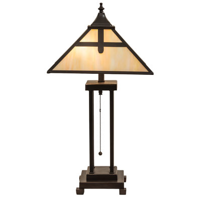 Lampe de table de style mission en croix 24 po