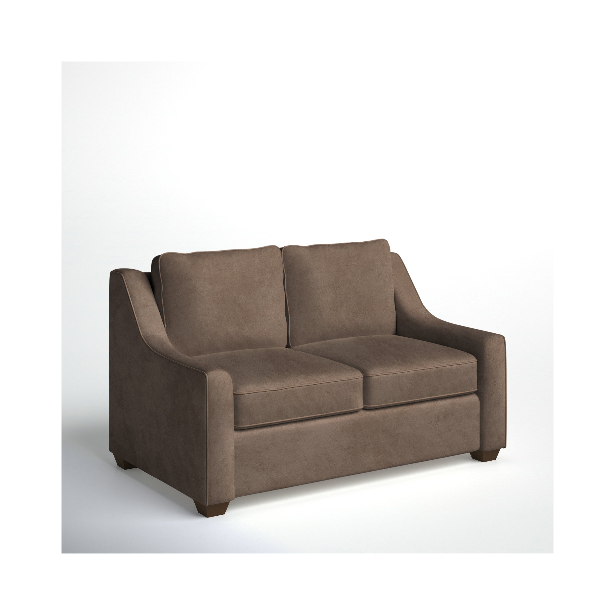 Gemi 56.5'' Upholstered Sofa, Bella Cocoa Performance Velvet