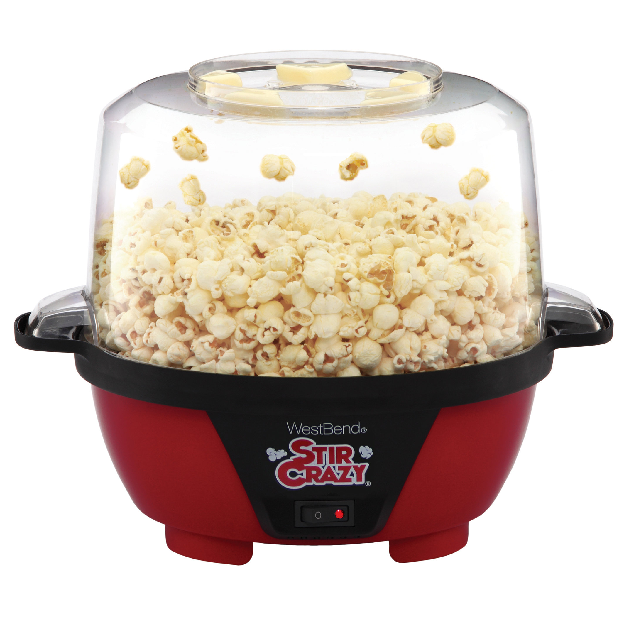 Costway 6qt Stirring Popcorn Machine Popcorn Popper Maker w/Nonstick Plate Black