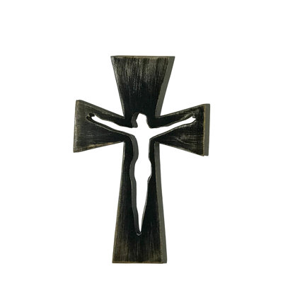 Décoration murale silhouette évasée en forme de crucifix