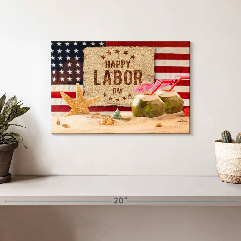 Bannière «Happy Labour Day», H 8 po x l 12 po