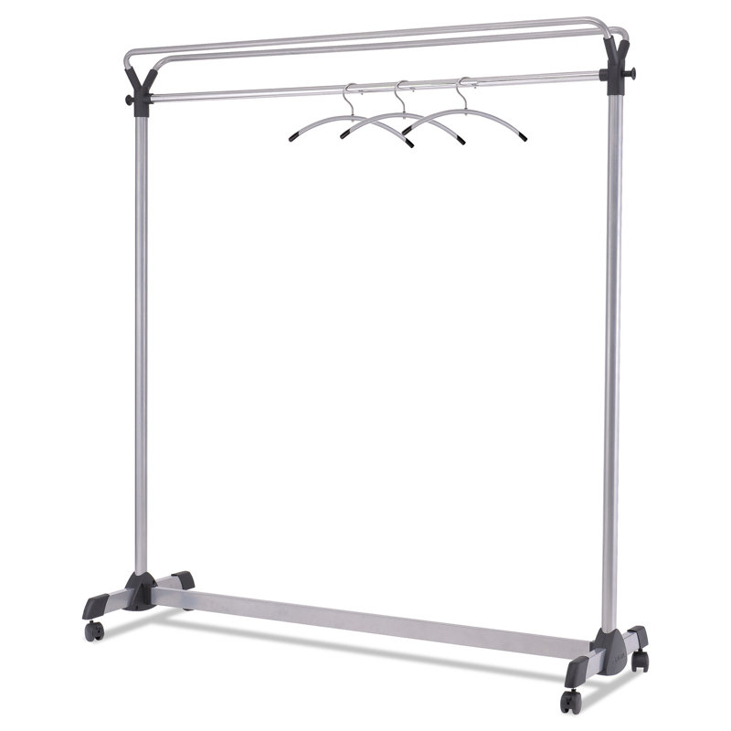 60'' Metal Adjustable Rolling Clothing Rack
