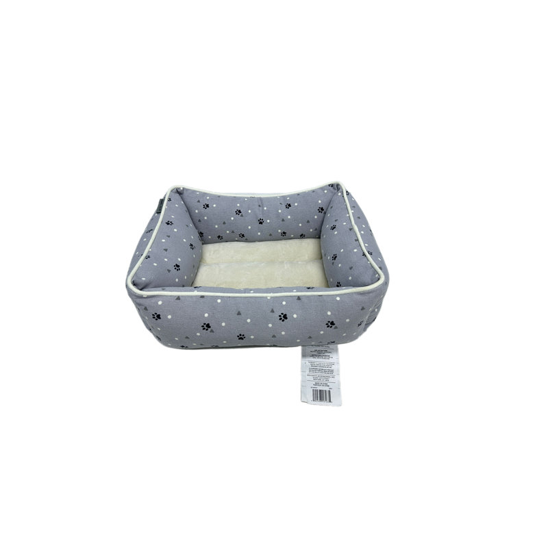 Elois Polyester Pet Bed, 8" H x 24" W x 20" D, Gray
